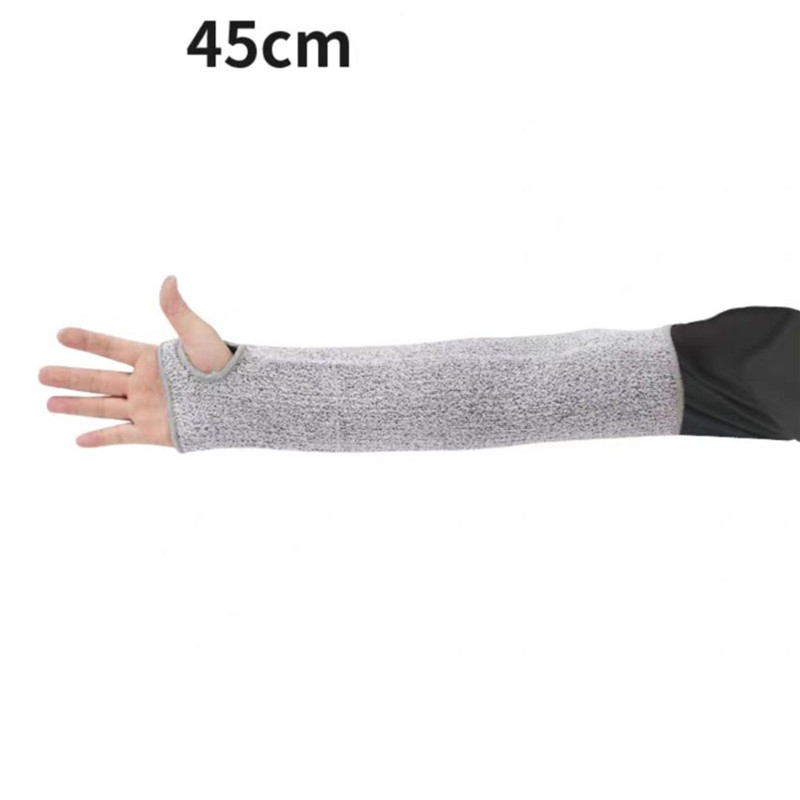 1Pc Level 5 HPPE Cut Resistant Anti-Puncture Work Protection Arm Sleeve Cover Cut-resistant Arm Sleeve ED: Brown