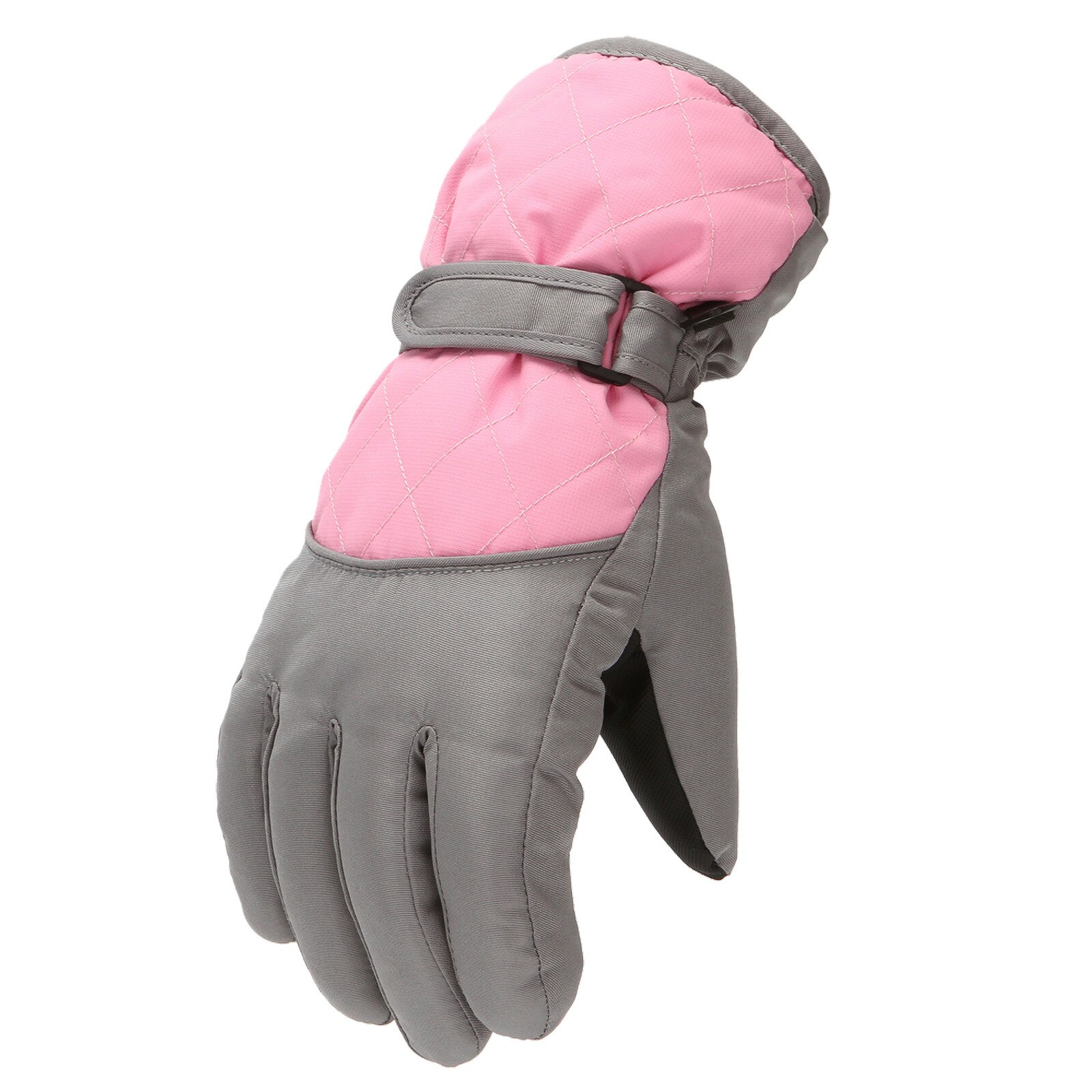 Girls Boys Waterproof Warm Gloves Winter Ski Gloves Snow Kids Windproof Skiing Snowboard Gloves Riding Gloves: Pink 