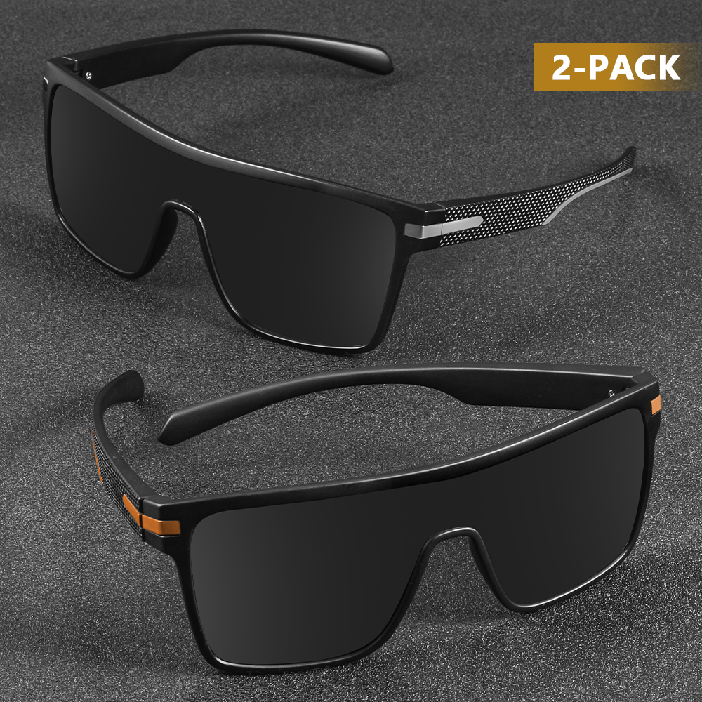 CRIXALIS Moda Polarizada Óculos de Sol Para Homens Quadrados Oversized Anti Glare Driver Espelho Óculos de Sol Mulheres UV400 Óculos Masculino: Laranja