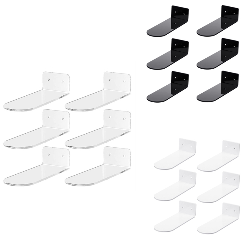 6 Pack Floating Shoe Shelves,Acrylic Wall Mounted Shoe Display Shelves,For Display Collectible Shoe&amp;Sneaker
