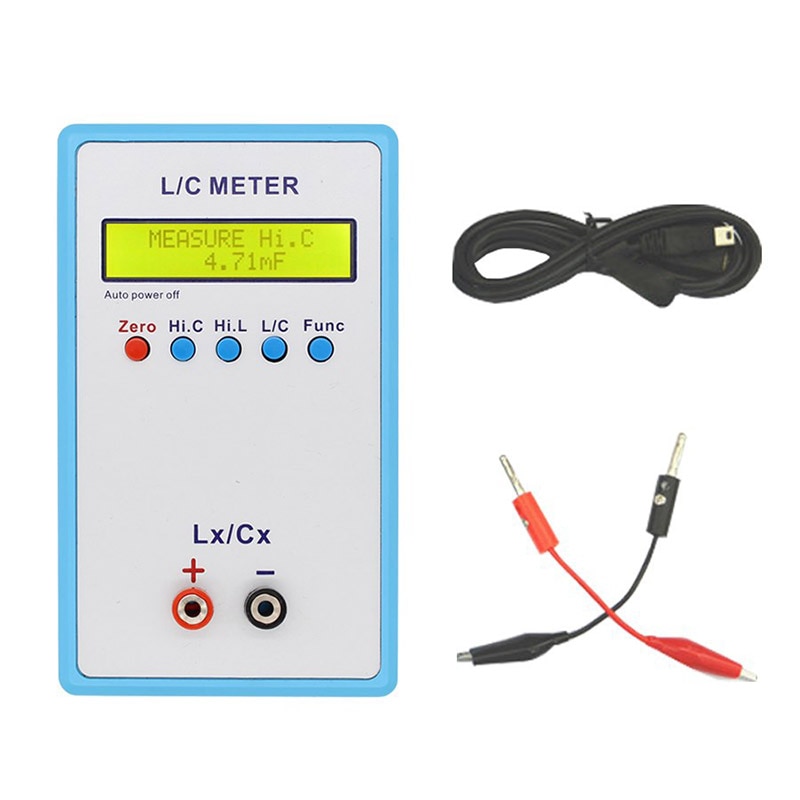Lc -200a håndholdt l/c meter høj præcision induktans kapacitans meter tester lcr meter elektriske instrumenter wwo 66: Default Title