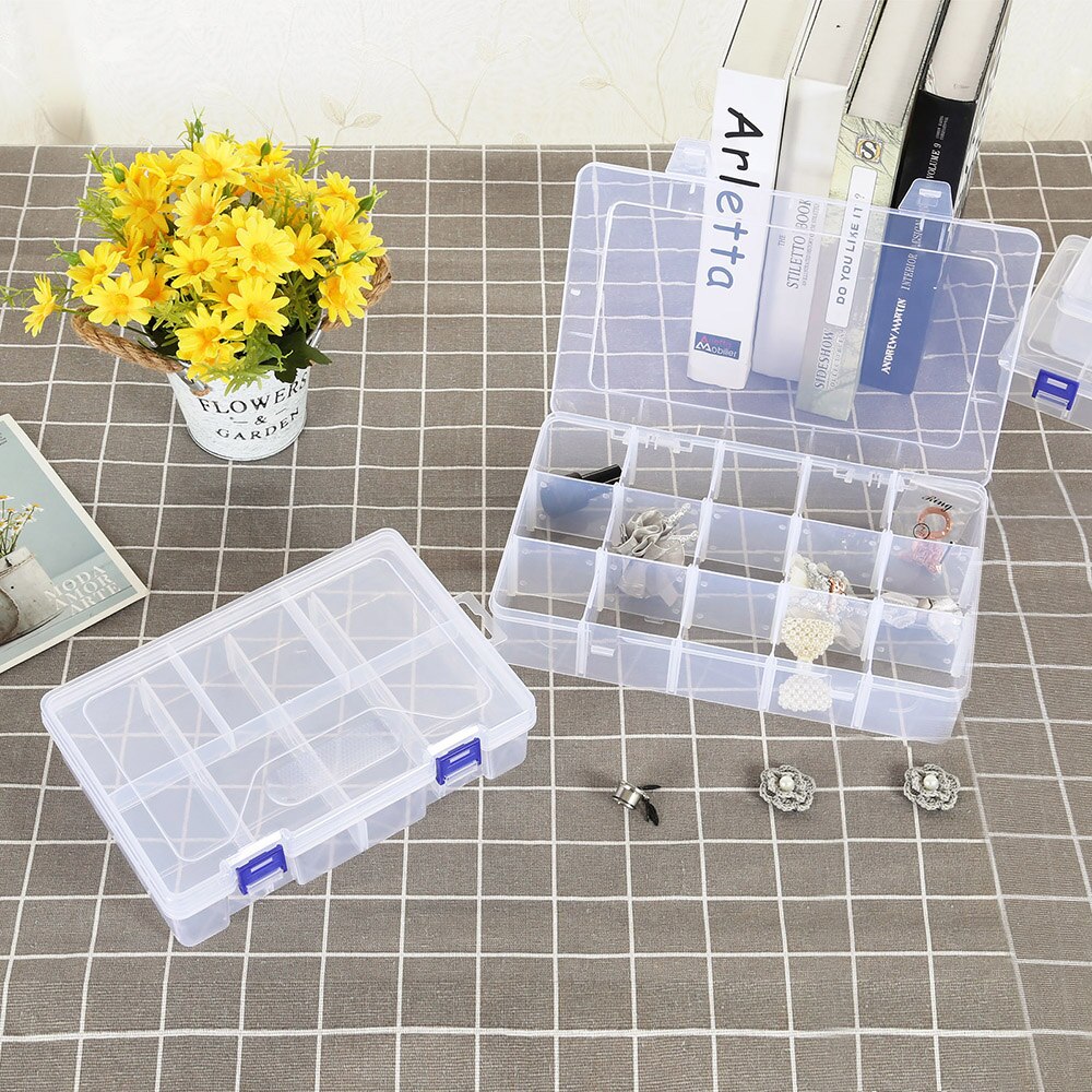 Adjustable Multiple Grids Plastic Storage Box Smal... – Grandado