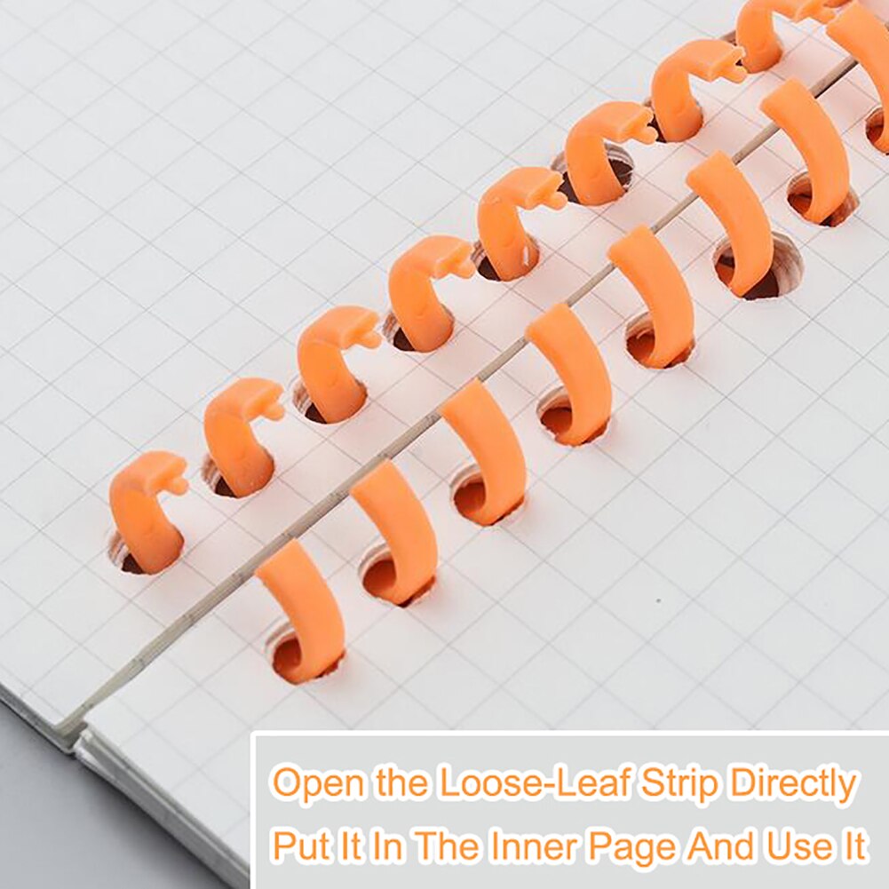 20Pcs Loose-leaf Plastic Binding Ring Spring Spiral for 30 Holes A4 A5 A6 Paper Scrapbook Notebook Stationery School Supplies