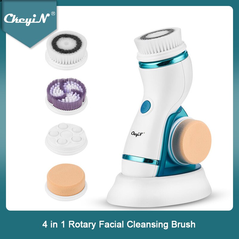 CkeyiN – brosse électrique de nettoyage du visage 4 en 1, épurateur de peau, nettoyage en profondeur du visage, Machine à éplucher, nettoyeur de pores, rouleau masseur 46