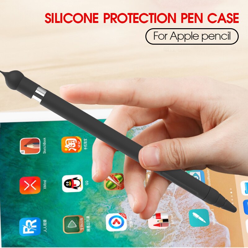 Pochette en Silicone, porte-embout, housse, tablette, stylo tactile, pour stylet, pour Apple crayon 1 étui de Protection