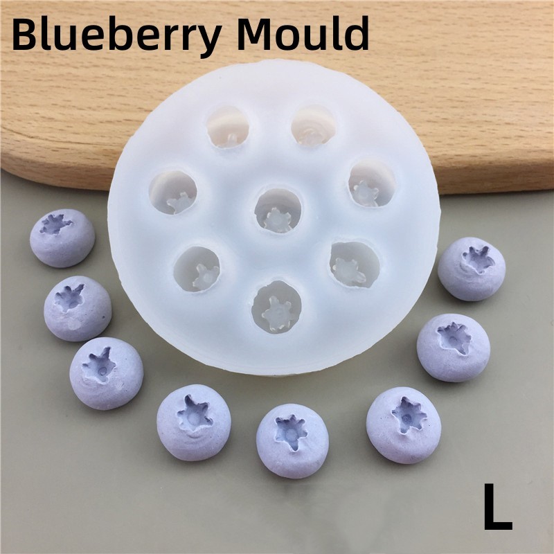 Nuova simulazione candela di frutta stampo in silicone 3D mirtillo lampone a forma di fondente stampo fai da te cioccolato stampo da forno strumento di decorazione della torta: giallo chiaro