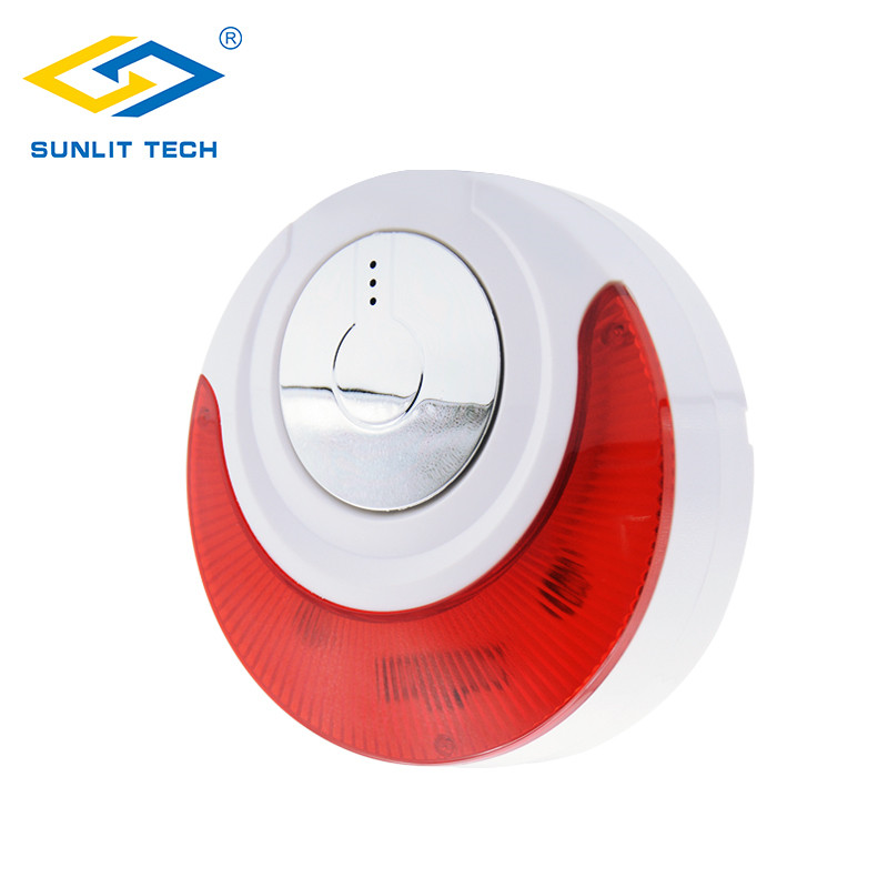 Wireless 433MHz /868MHz Siren Indoor Sound and Flashing Light Siren Alarm System Strobe Siren For Home Security