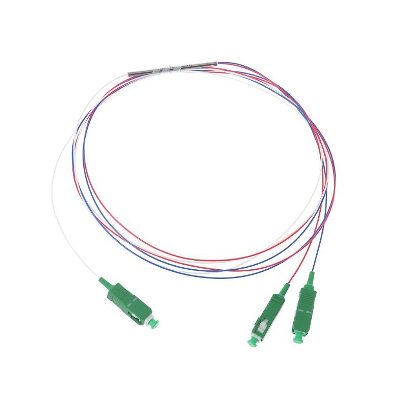 1x2 APC/UPC Optic Fiber Splitter Mini Steel Tube Bundle Connector FBT Grade: 2