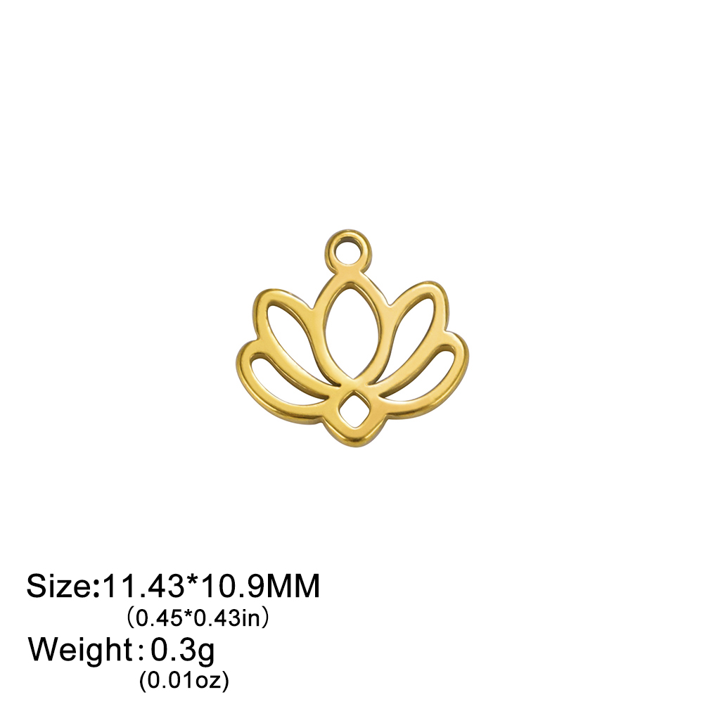 Skyrim – breloque fleur de Lotus en acier inoxydable, 5 pièces/lot, pour la fabrication de bijoux, Chakra bouddhisme, bricolage, pendentif pour boucle d'oreille, Bracelet: Violet