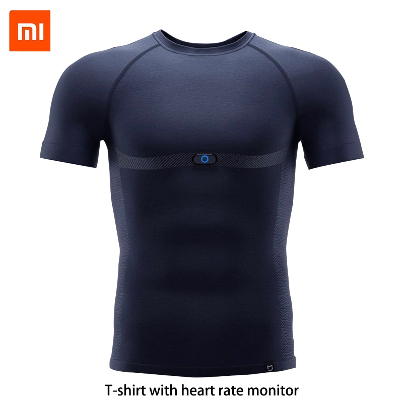 Xiaomi mijia sports ecg t-shirt med pulsmåler elektrokardio t-shirt smart adi ecg chip træthed dybde analyse vaskbar