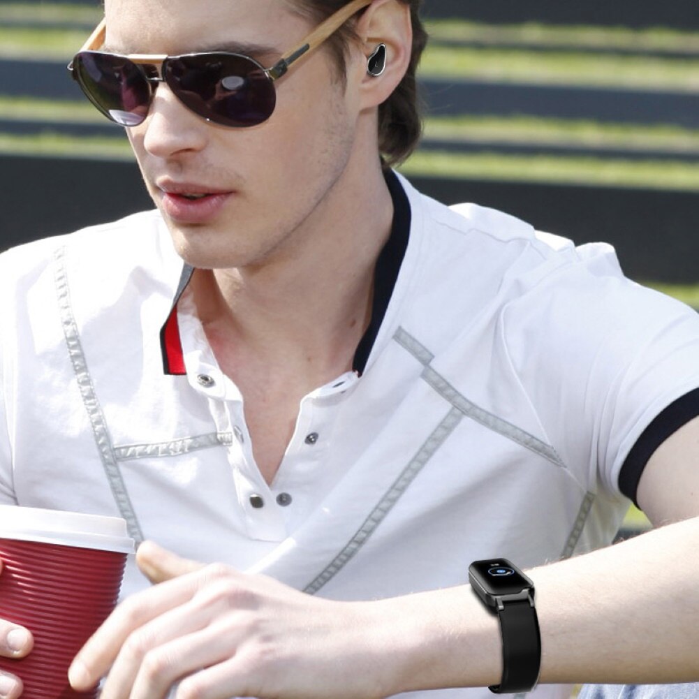 T89PRO 1.14inch Bluetooth Heart Rate Monitor Sports Smart Bracelet Pedometer with Bluetooth Earphones Waterproof