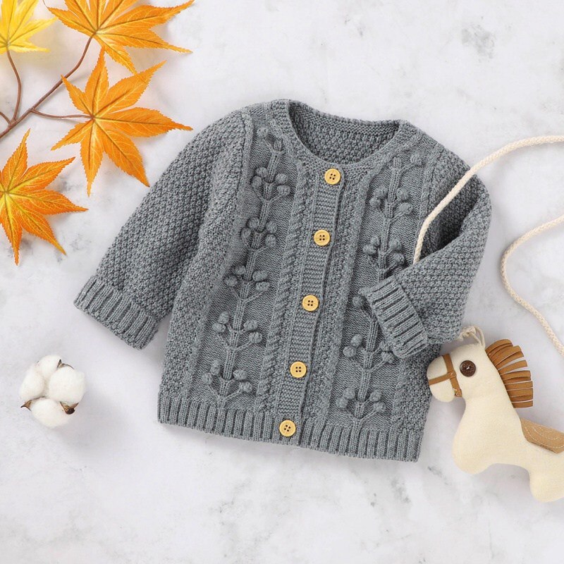 Baby Gestrickte Mantel Frühling Herbst Kleidung Baby Junge Mädchen Langarm Sweatshirt oben lässig freundlicher Oberbekleidung Strickjacke 6-24M
