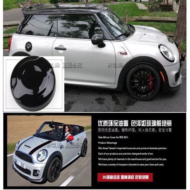 Neue ABS Kunststoff UV Geschützt Mini Strahl Stil Weiß verrotten Blau Orange Kraftstoff Panzer Abdeckung Für Mini Cooper F55 f56 F57 (1 TEILE/SATZ)