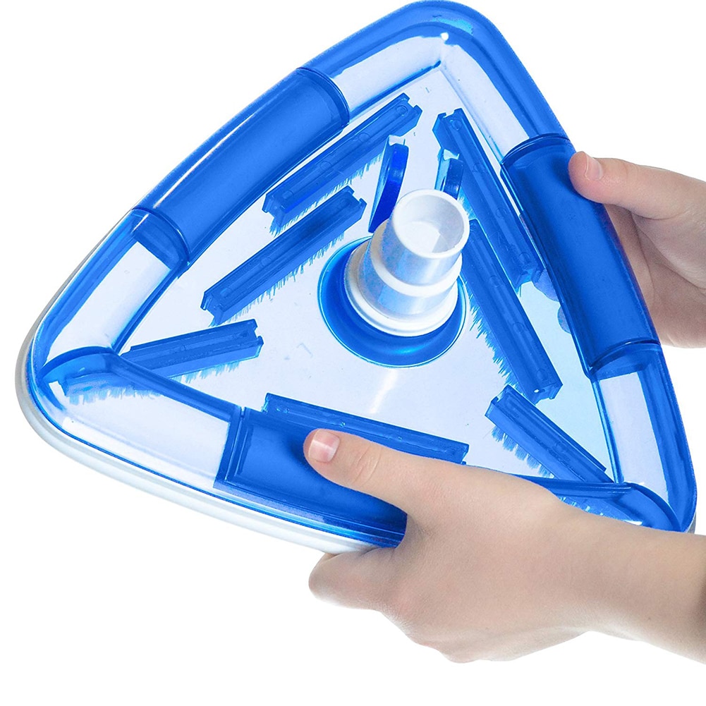 Transparent Triangle Spa Swimming Pool Vacuum Cleaner Head Wall Ground Cleaning Brush Tool Accessory for Tubs SPA Fountain