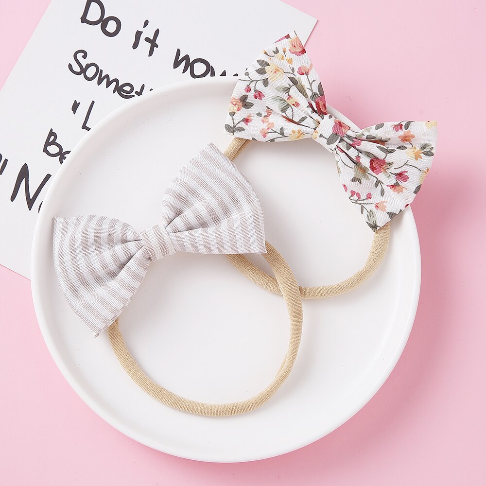 10 unids/set bebé niña niños bebé accesorios para el pelo diadema para los niños cinta para el pelo de lazo cinta para la cabeza con flor para bebé para las niñas de Color de la mezcla