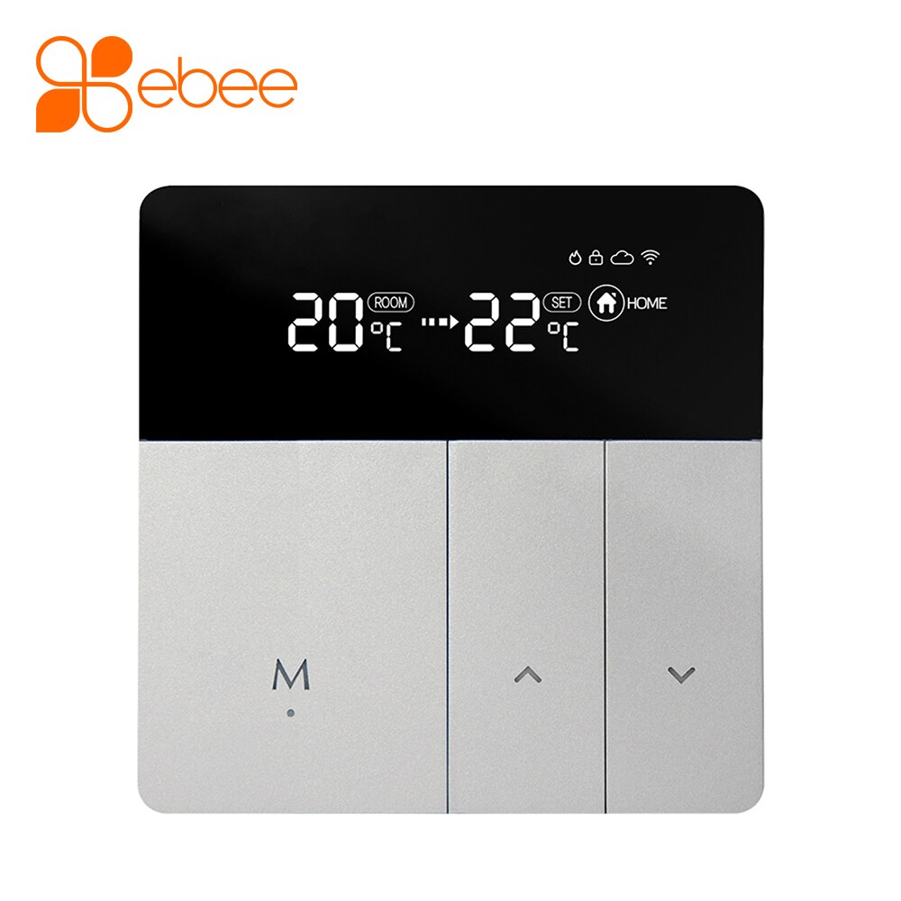EBEE Tuya WiFi Thermostat for Underfloor Electric Heating Cable Film System Works With Google Home Alexa