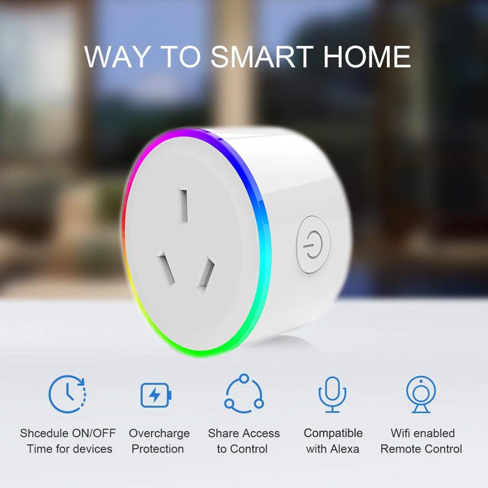 AU Tuya Mini Wifi Smart Plug/Australia Wifi Smart Plug Socket Compatible With Alexa Google Assitant and IFTTT