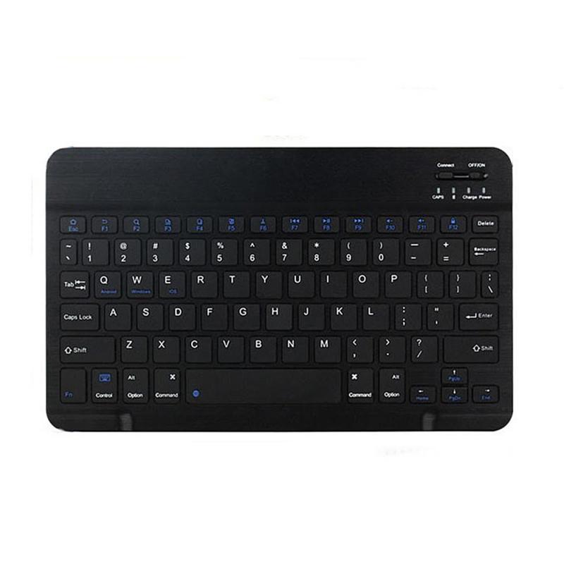 Slim Portable Mini Wireless Bluetooth Keyboard For Tablet Laptop Smartphone For IPad Apple Mac Support IOS Android Phone: 10 inch black