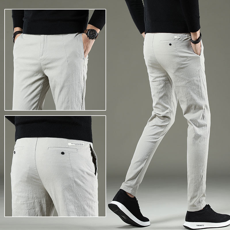 Autumn Spring Men Pants Straight Casual Men thin Trousers Classic Business brown Pants For Men