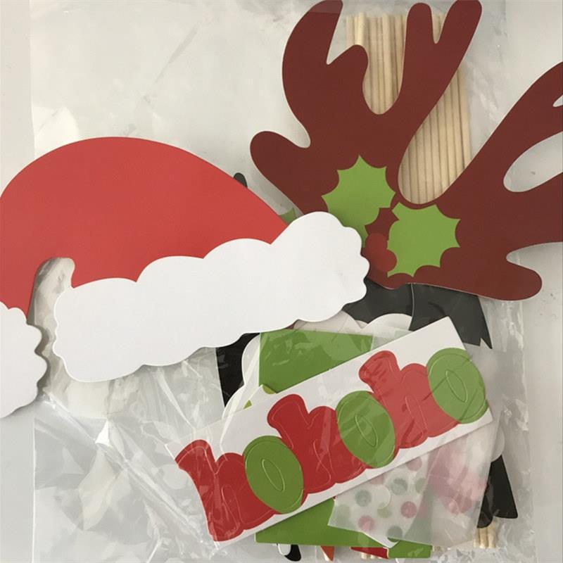 Funny DIY Photo Booth Props Glasses On A Stick Christmas Party Family