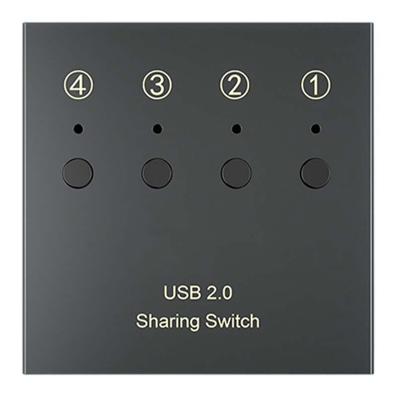 USB Printer Sharing Device 4 Computers Sharing 2 Printers 4 in 2 Out Switch Support Printer U Disk, Keyboard, Mouse