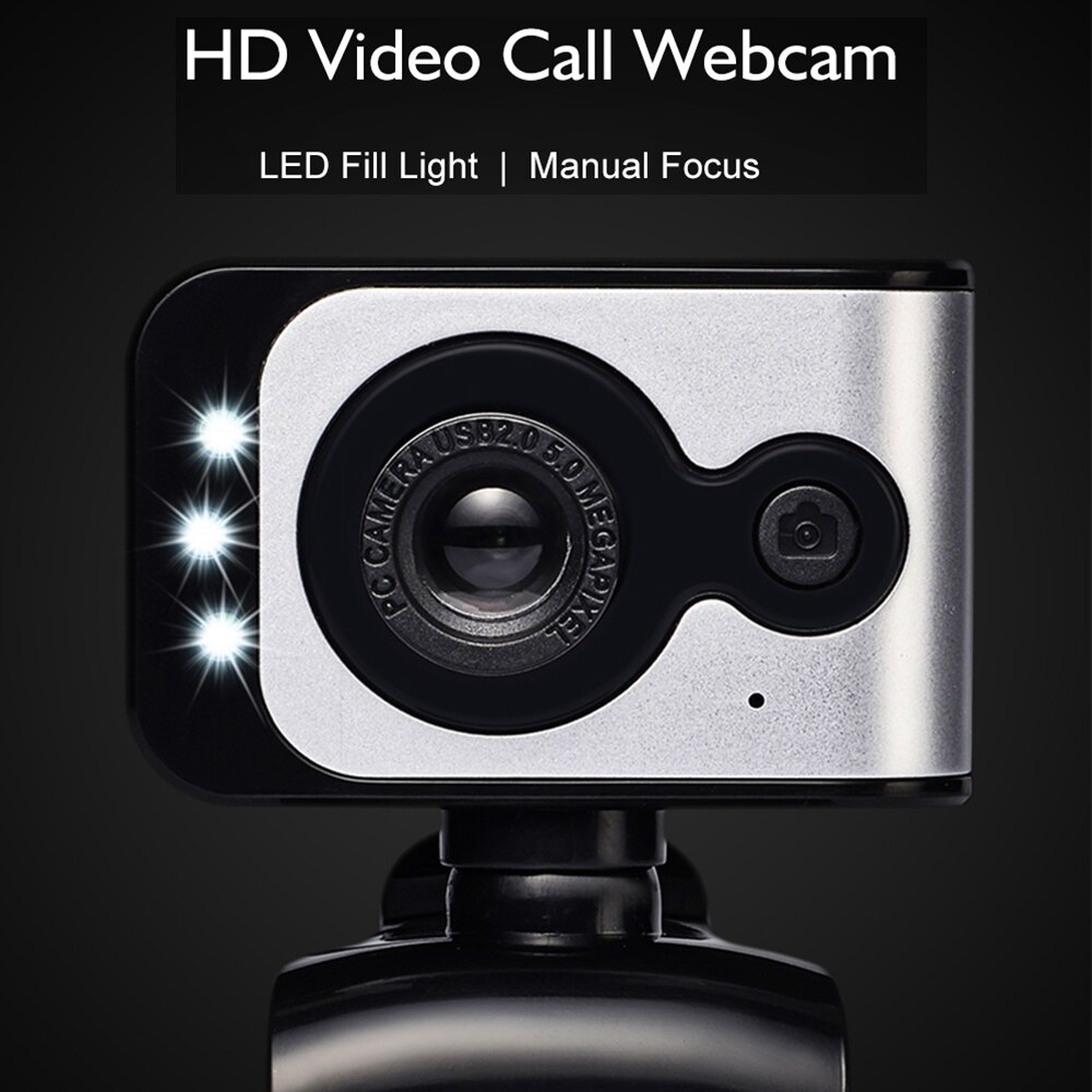 Webcam 12MP HD USB PC Camera Night Vision Function USB 2.0 Built-in Microphone 360 Degree Rotation