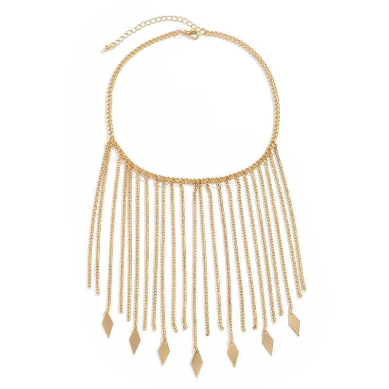 Collier tendance pour femmes, chaîne avec pendentif gothique, couleur or et argent, accessoires de bijoux, Punk, fête