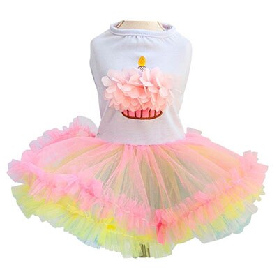 Leuke Hond Tutu Jurk voor Meisjes Honden Puppy Prinses Jurk Kleurrijke Kant Rok Huisdier Kleding Cupcake Kleding voor Doggy XS SML XL: XS