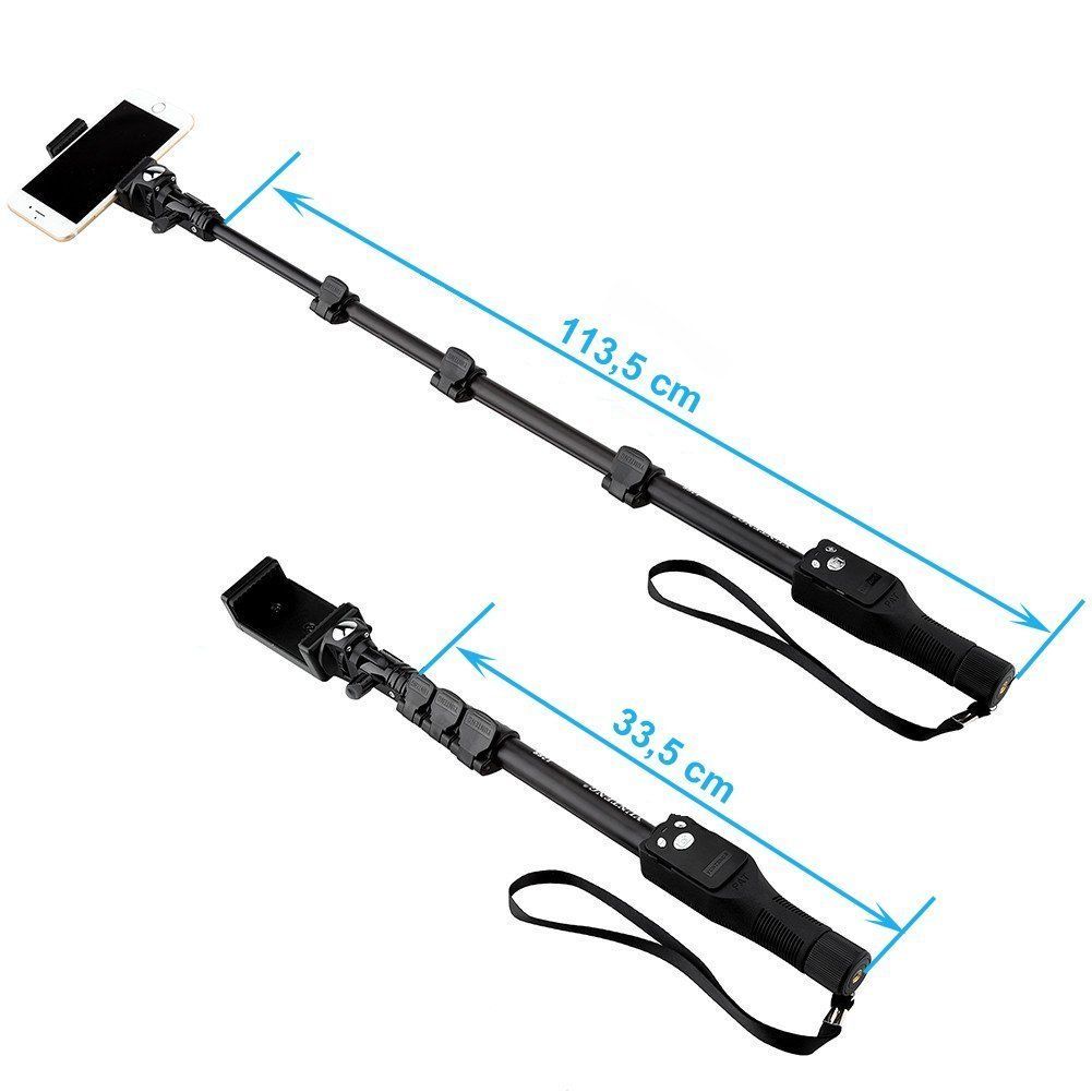 Yunteng YT 1288 Selfie Stick z wyciągnikiem z Bluetooth zdalna migawka smartfony klip Monopod