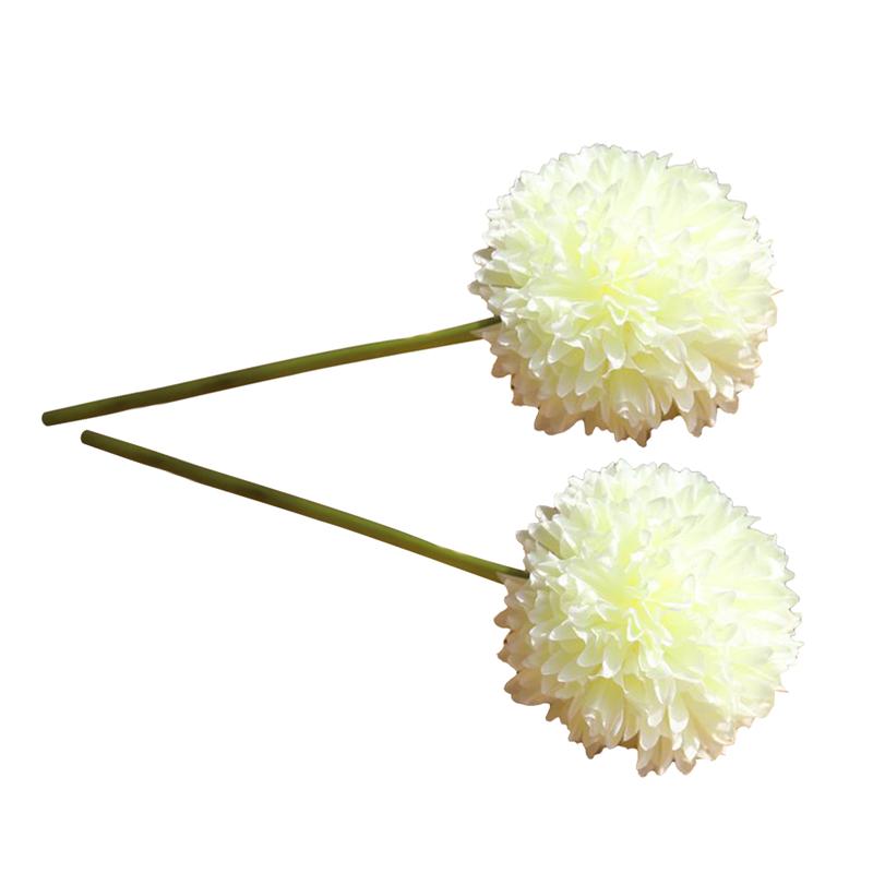 10 stk kunstige blomster simulering blomst allium ornamental løg blomstre plante natur blomsterkugle (hvid)