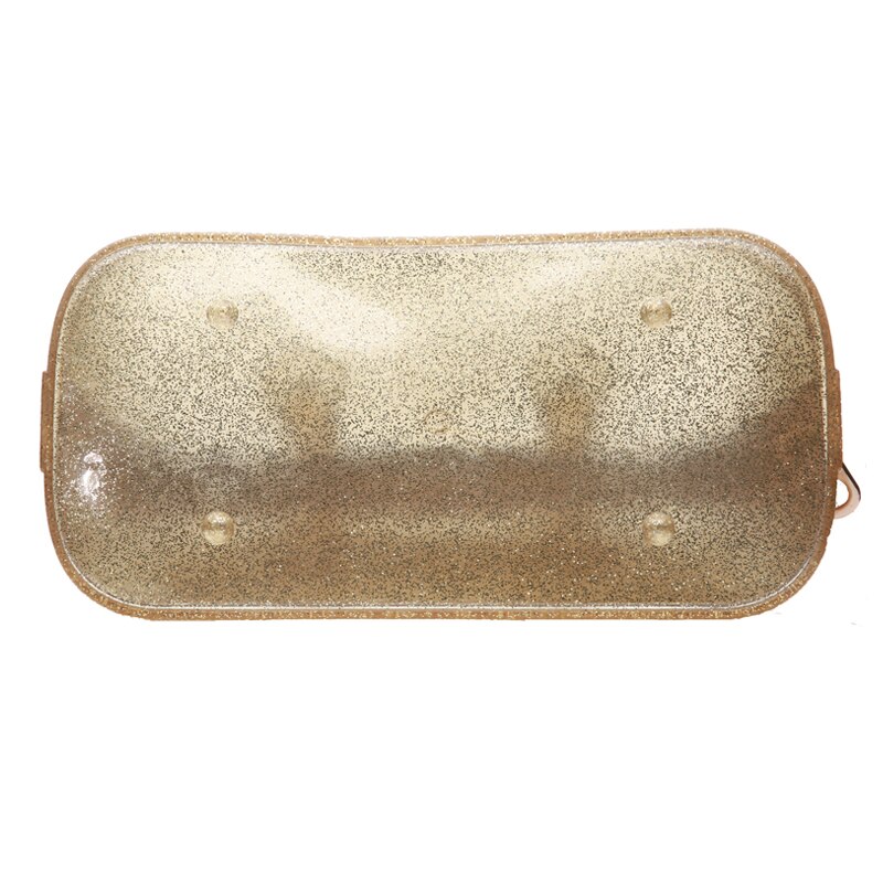 26cm Girls Women PVC Candy Colors Jelly handbag Lady's Shell Shoulder Bag Silicon Tote Beach messenger Bag bolsa Purse