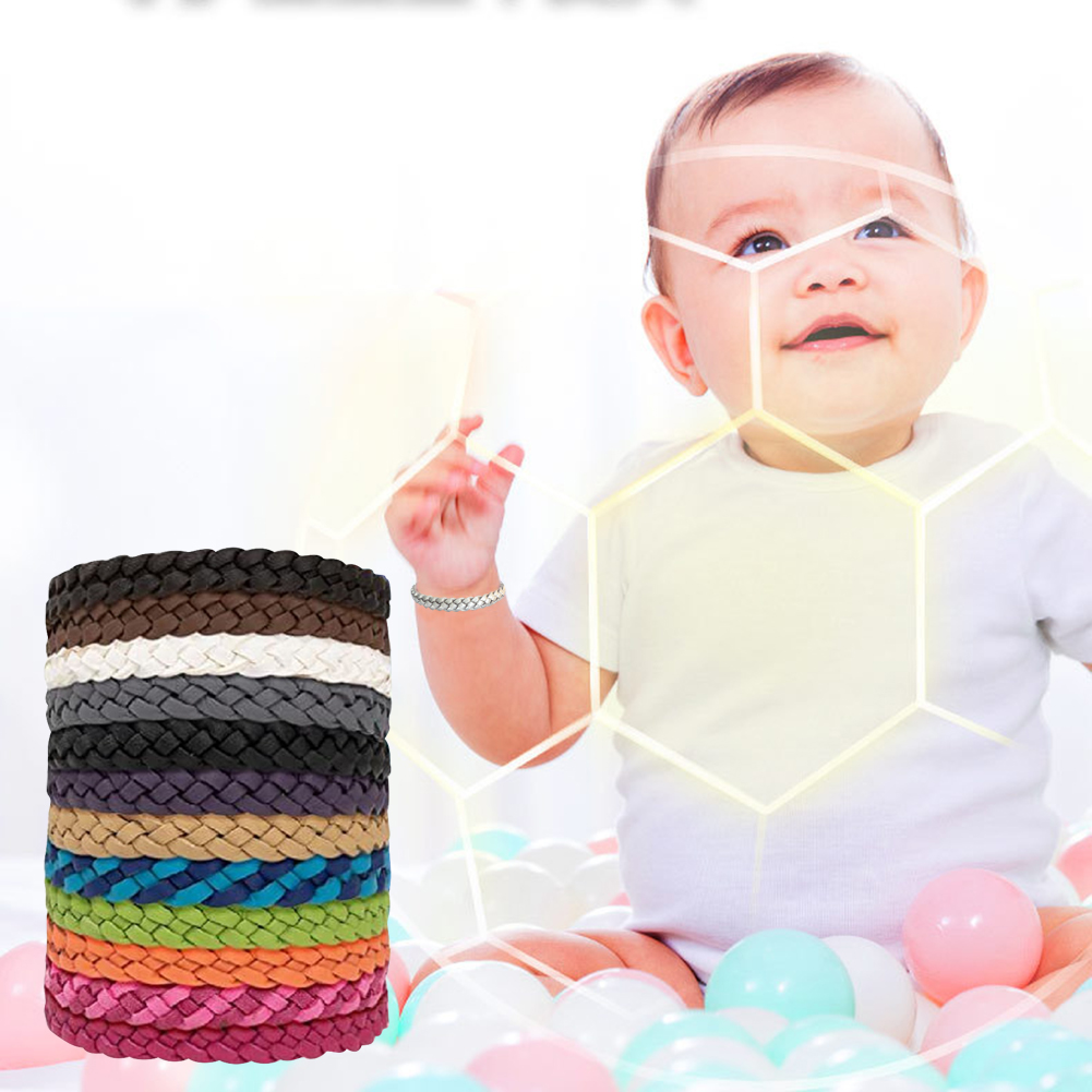 12 stuks anti-muggenspray armband niet-giftig PU