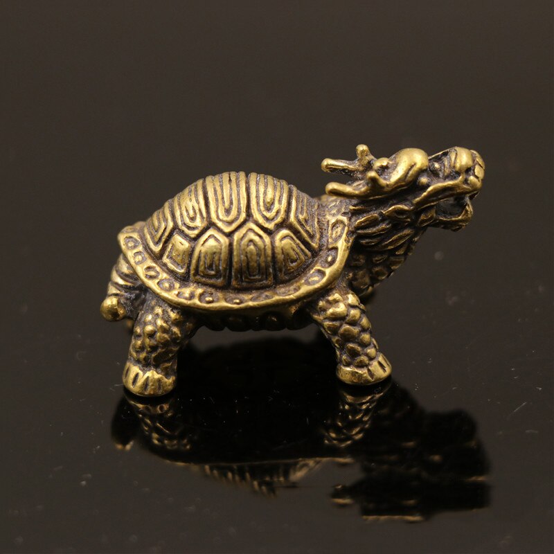 1 stk vintage messing skildpadde dragehoved vedhæng charms nøglering beklædningsgenstand taske lædertaske pung kæde gør-det-selv dekoration