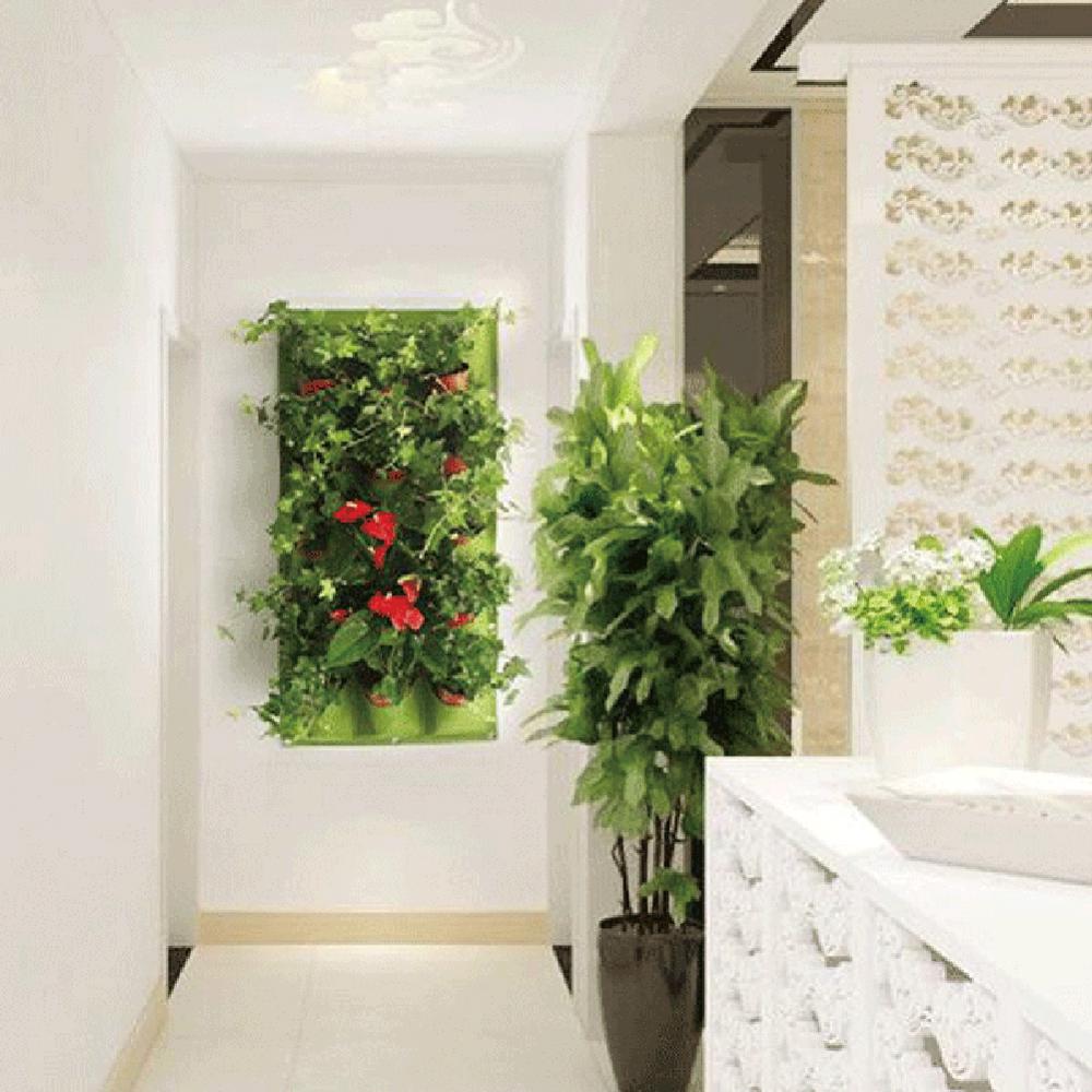 6 Pockets Grow Bag Vertical Hanging Garden Planter Flower Pots Layout Waterproof Wall Mount Hanging Flowerpot Bag 1 Pc