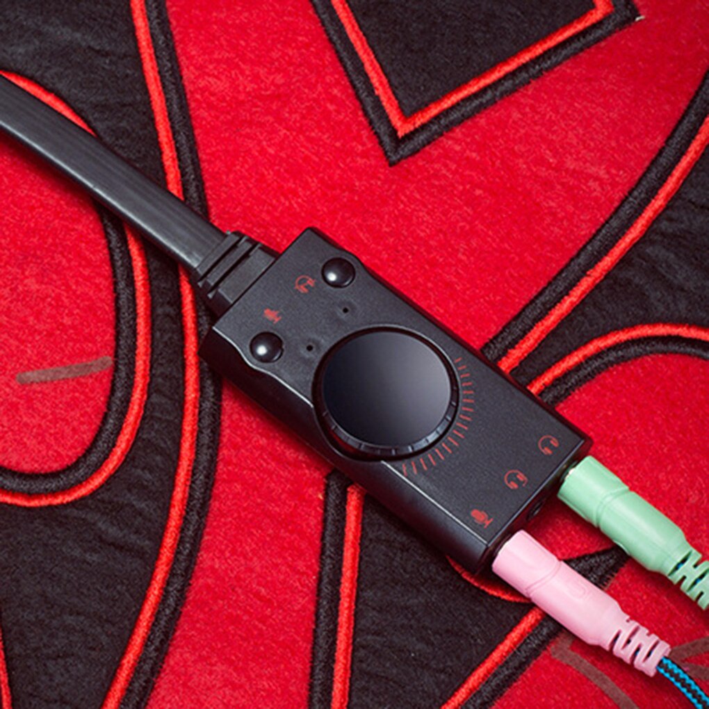 7.1 USB 2.0 Sound Card External Microphone Audio Adapter Soundcard USB to Jack 3.5mm Cable Adapter For PC Laptop Free Drive