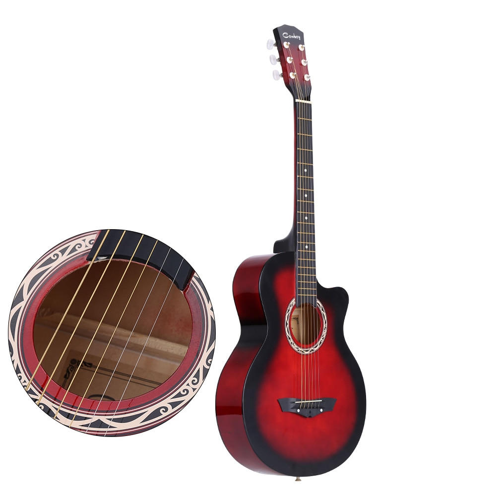 38" Acoustic Folk 6-String Guitar for Beginners Students