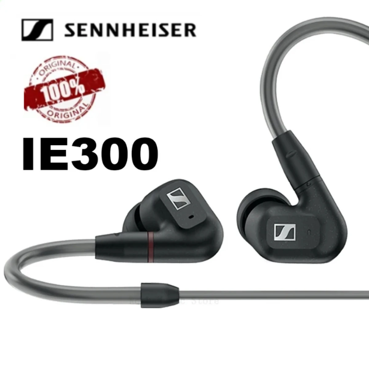 100 % Original SENNHEISER IE 300 In-Ear-Kopfhörer, kabelgebundene Kopfhörer, HiFi-Headset, Sport-Ohrhörer, abnehmbares Kabel