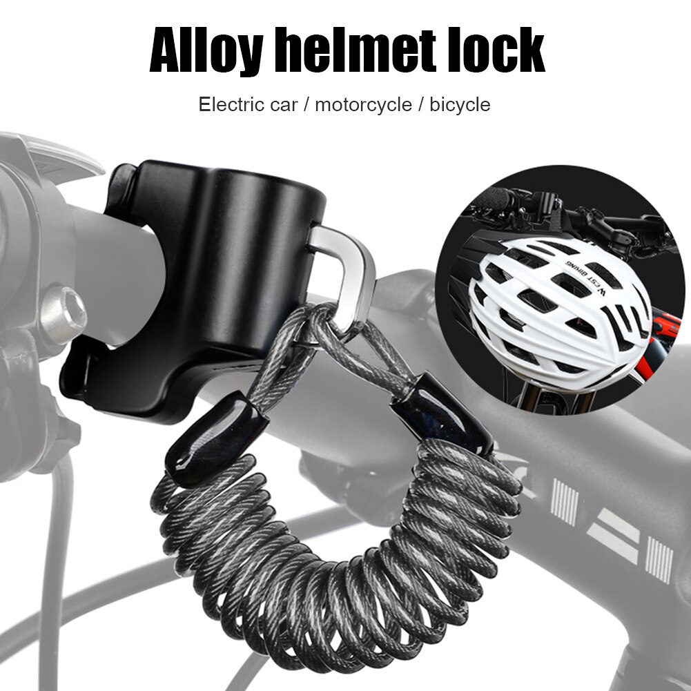Motorcycle Mountain Bike Cable Lock Bicycle Helmet Wire Rope Lock for WEST BIKING Outdoor Cycle Biking Entertainment