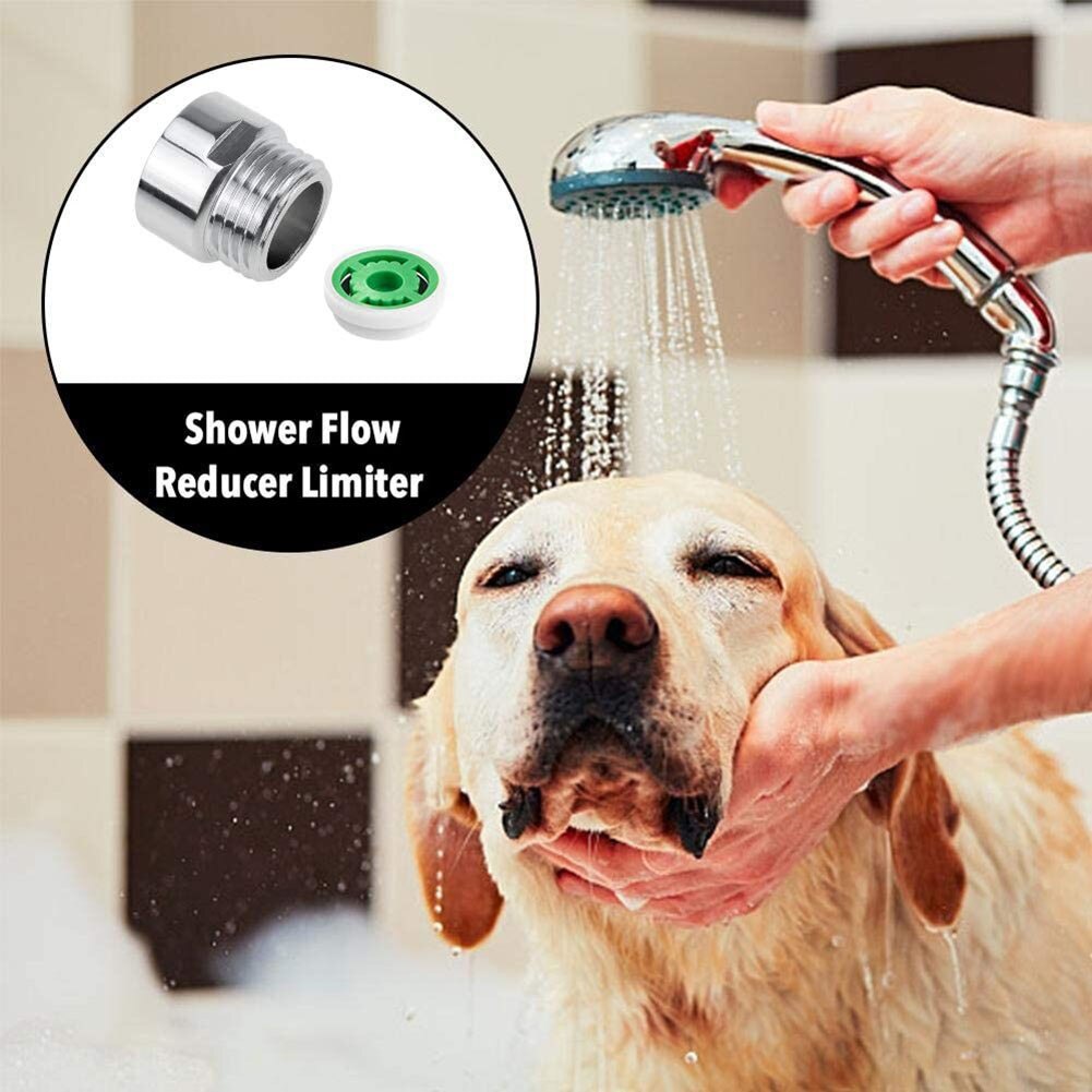 7pcs/Set Shower Flow Reducer Limiter Set G1/2 Adapter Shower Head Water Saving Valve With Washer Bathroom Accessories