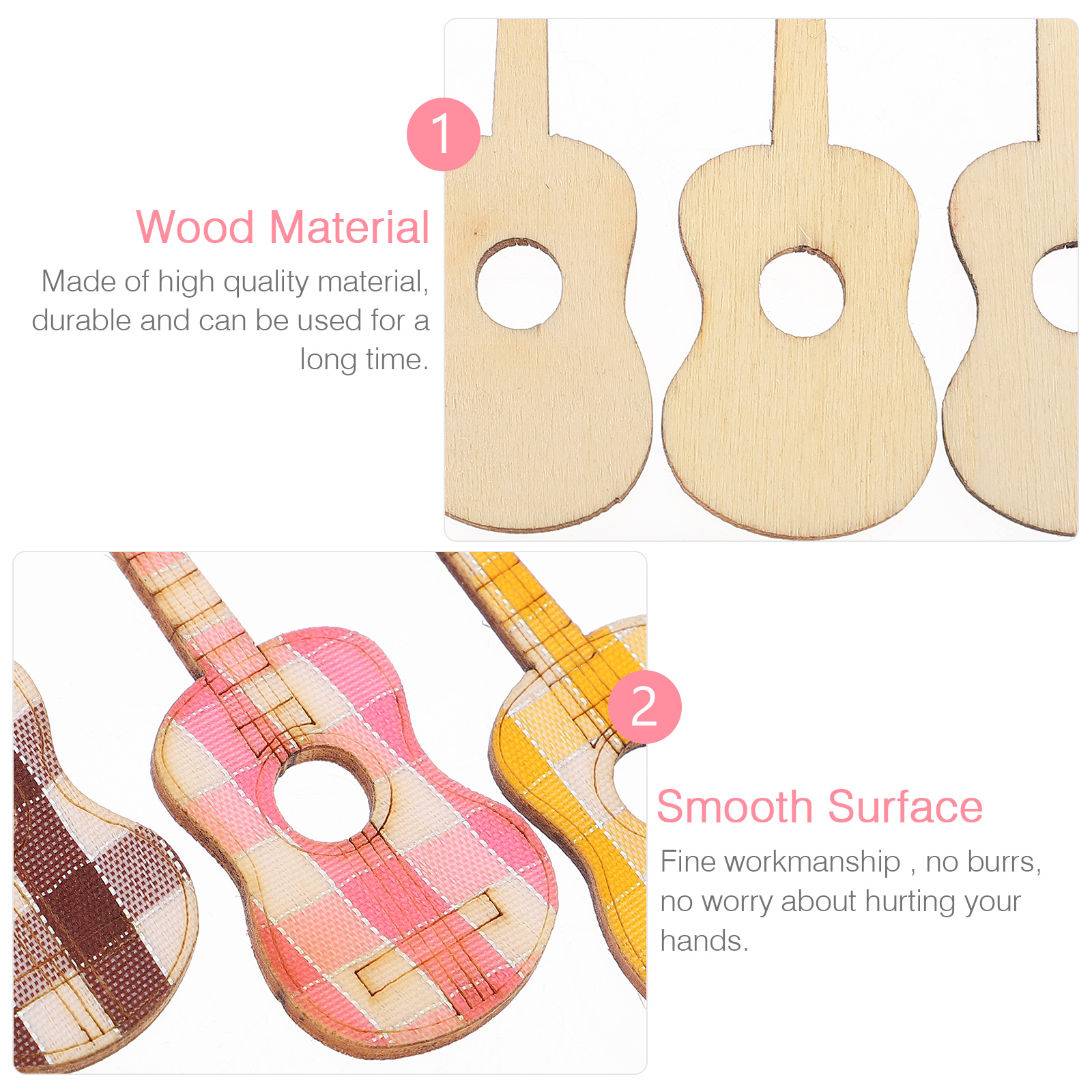 4pcs Miniature Guitar Desktop Decor Mini Guitar Kids Educational Plaything