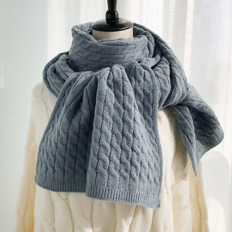 Herfst winter dikke warme effen kleur sjaal heren sjaal dames foulard femme bufanda mujer sjaals voor dames sjaal vrouwen winter: 7