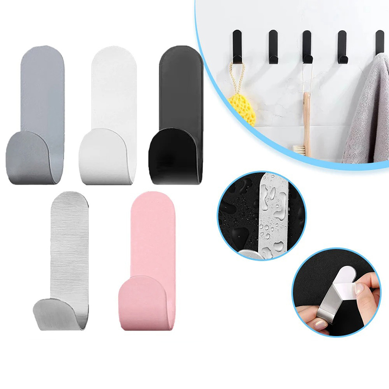 Hanger Handdoek Houder Badkamer Accessoire Kapstok Kleding Haken Zelfklevende Muur Haak Opknoping Hardware Armatuur Home Improvement