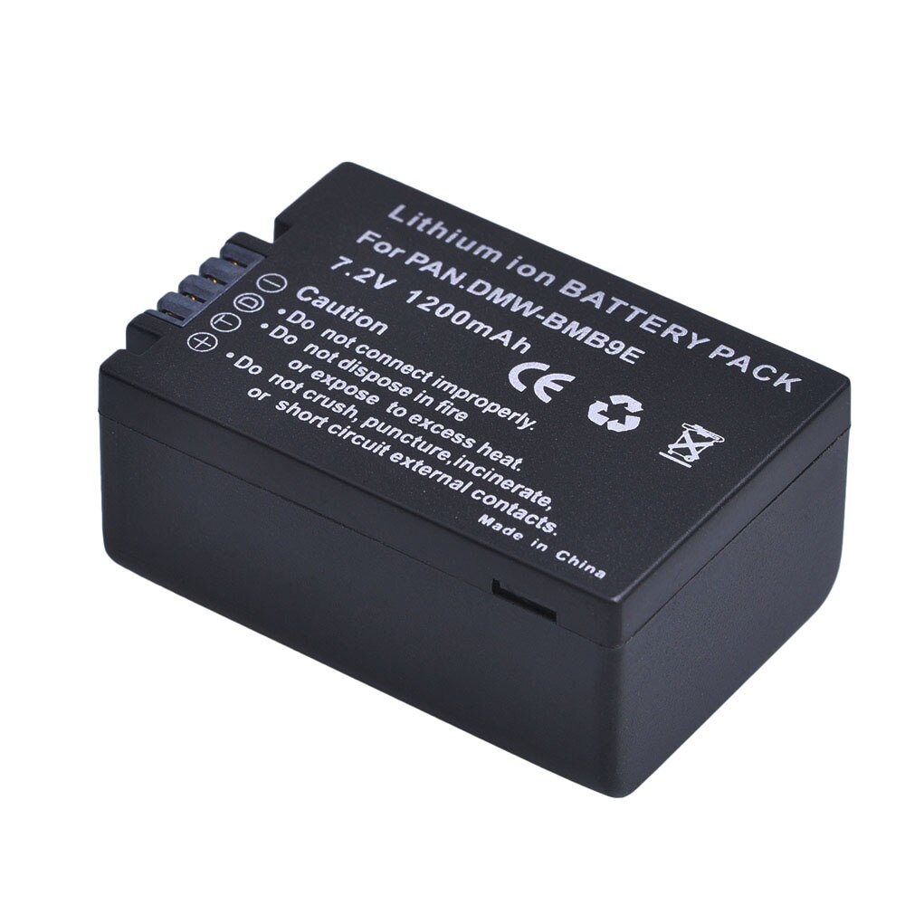 DMW-BMB9 Batteria al litio (2 pacchi) e caricatore doppio compatibile con DMW-BMB9E e Lumix DMC-FZ40