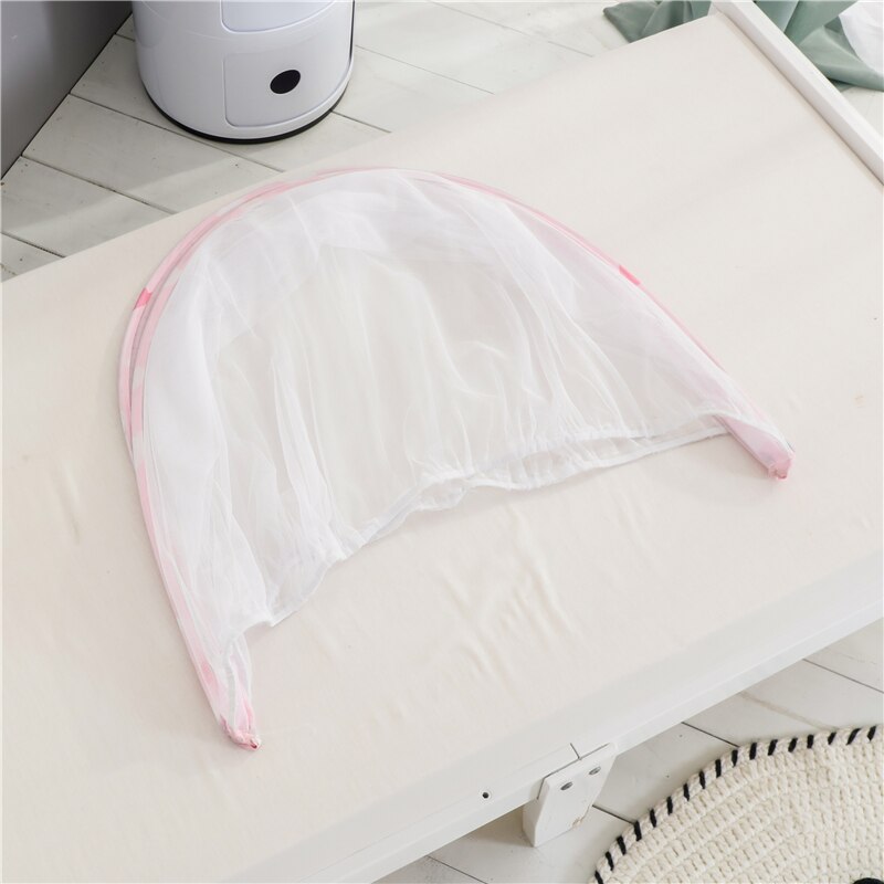 Berceau Portable pour bébé avec oreiller, 50x90cm, lit lavable, pour -né, lit de voyage amovible: mosquito net-pink