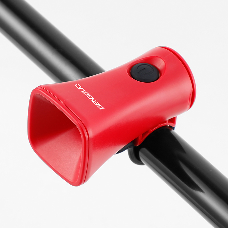 Fahrrad elektrische Hupe laute Warnung Sicherheit elektrische Glocke Polizei Sirene für Fahrrad Lenker Alarm Ring Glocke Roller Fahrrad Türklingel: Rot