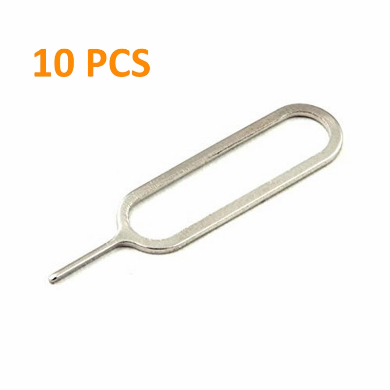 10 pçs cartão sim ejetor pino ferramenta chave ejetor para iphone x 7 plus 8 4S huawei p8 lite xiaomi redmi 2 3 4 x samsung galaxy