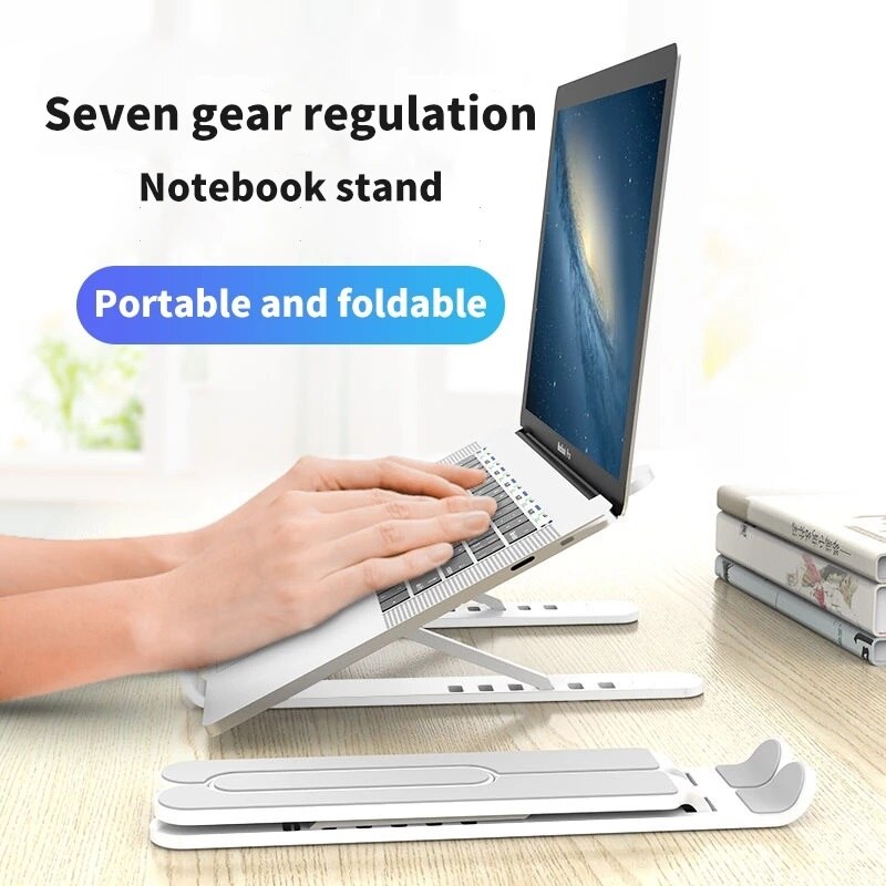 Verstelbare Opvouwbare Laptop Stand Desktop Notebook Houder Draagbare Laptop Lade Bureau Riser Voor Macbook Pro Air Ipad Pro Dell Hp