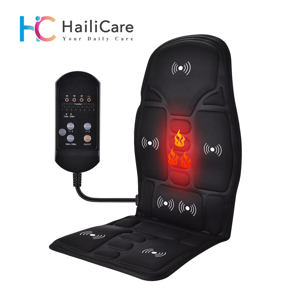 Elektrische Vibrerende Auto Massage Massage Stoel Mat Draagbare Massager Kussen Thuis Infrarood Verwarming Back Vibrator Massage Pads