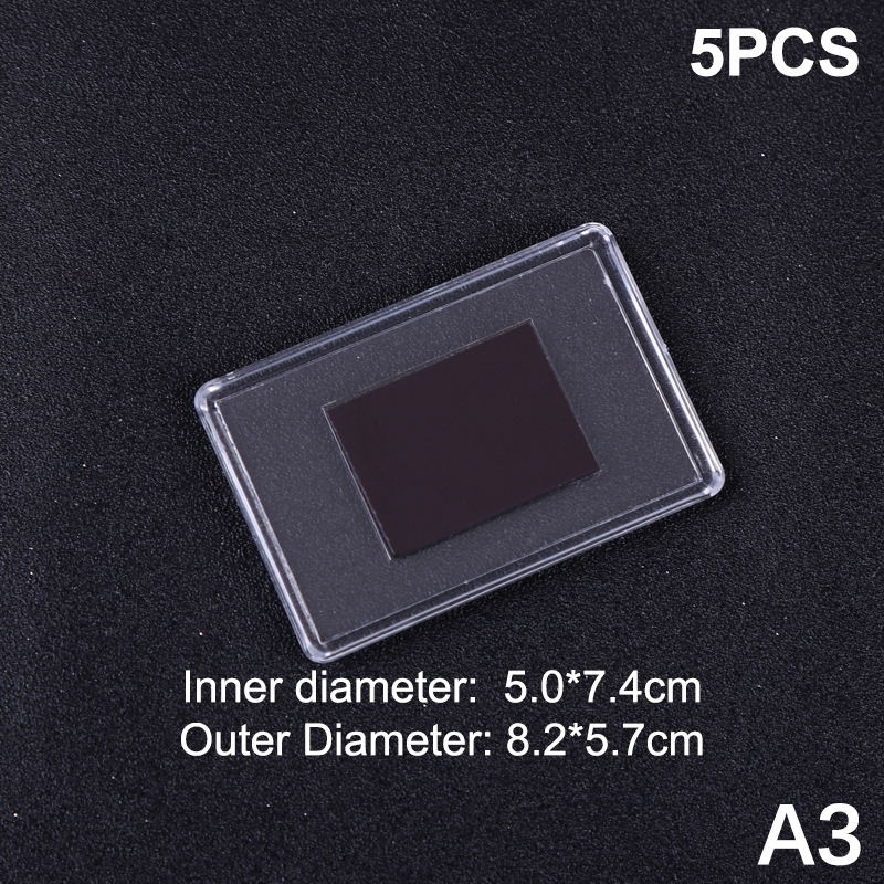 Marco de fotos magnético acrílico DIY, marco de exhibición de fotos magnético transparente para nevera, decoración organizadora de imágenes familiares, 5 uds.