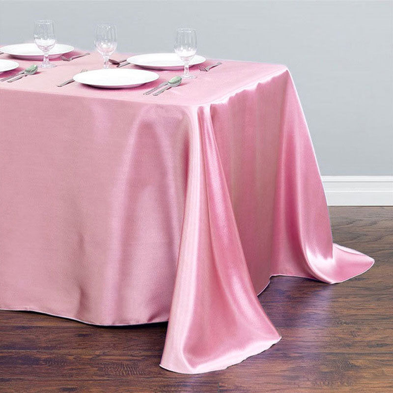 Mantel de satén sedoso de Color sólido, decoración de mesa para banquete de boda, cubierta de mesa de de satén de lujo ligera moderna para cena de Hotel: Morado / 100*130cm